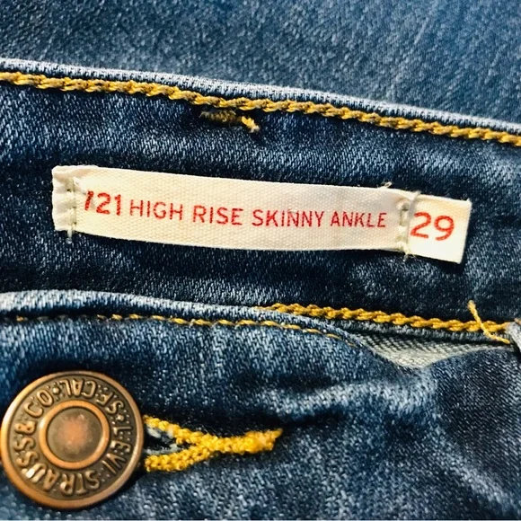 Levi's 721 High Rise Skinny Ankle Jeans Women’s Size 29 8 - Picture 4 of 6